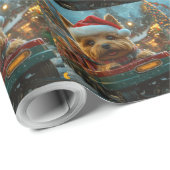 Papier Cadeau Australie Terrier Dog Roller Dessous de verre Noël (Coin rond)