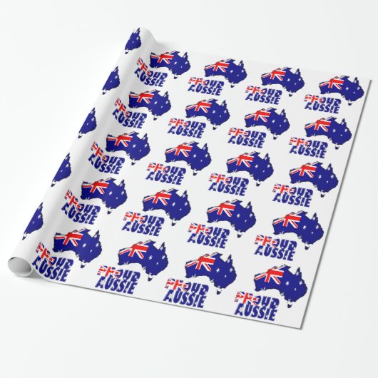 Papier Cadeau Australien fier (Déroulé)