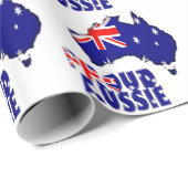 Papier Cadeau Australien fier (Coin rond)