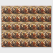 Papier Cadeau Australien Terrier Chiot Automne Citrouille de pla (Plat)