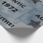 Papier Cadeau Authentique 1972 Vintage Star Retro Anniversaire D