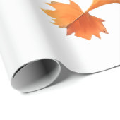 Papier Cadeau Authumn leaves wrapping paper gifts  (Coin rond)