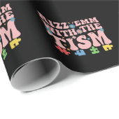 Papier Cadeau Autisme Drôle Rizz Em Avec Le Mème Tisme Autistiqu (Coin rond)