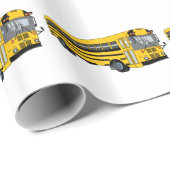 Papier Cadeau Autobus scolaire (Coin rond)