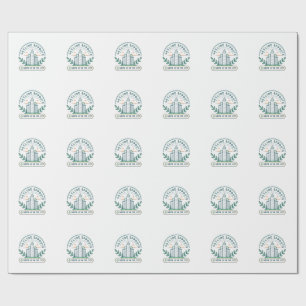 Papier Cadeau Autocollant d'agriculture urbaine Skyline Sprouts