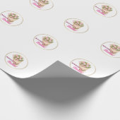 Papier Cadeau Autocollant de logo d'entreprise de bouquets (Coin)