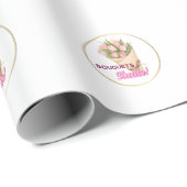 Papier Cadeau Autocollant de logo d'entreprise de bouquets (Coin rond)