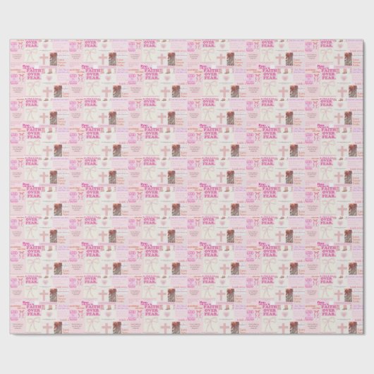 Papier Cadeau Autocollant Rose Fidèle (Couture)