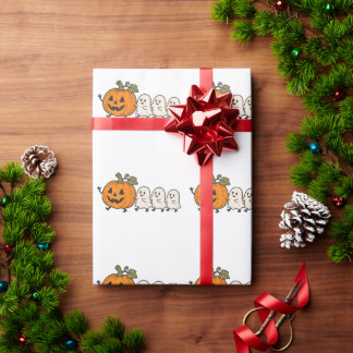 Papier Cadeau Autocollant vinyle défilé de fantômes mignons Hall