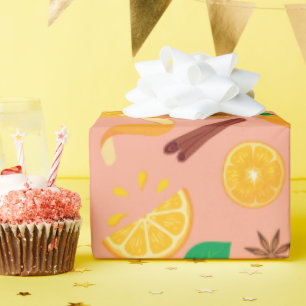 Papier Cadeau Automne Anniversaires Orange et cannelle automne s