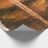 Papier Cadeau Automne Arbres Lac Orange Automne Thème Sketch Art (Coin)