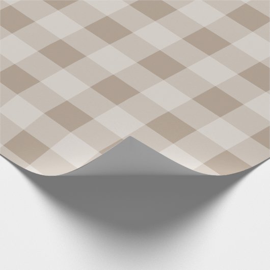 Papier Cadeau Automne automne Brown Taupe Plaid Motif (Coin)
