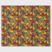 Papier Cadeau Automne automne Feuille coloré (Plat)