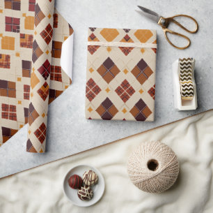 Papier Cadeau Automne Automne Jacquard moderne Motif No14