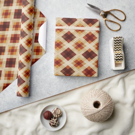 Papier Cadeau Automne Automne Jacquard moderne Motif No15 (Artisanat)