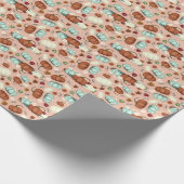 Papier Cadeau Automne Citrouille Floral (Coin)