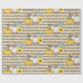 Papier Cadeau Automne Citrouille Parties scintillant automne (Plat)