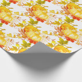 Papier Cadeau Automne Citrouille saisonnier Motif embarcation ou (Coin)