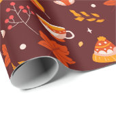 Papier Cadeau Automne Cozy Fall (Coin rond)
