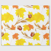 Papier Cadeau Automne d'or (Plat)