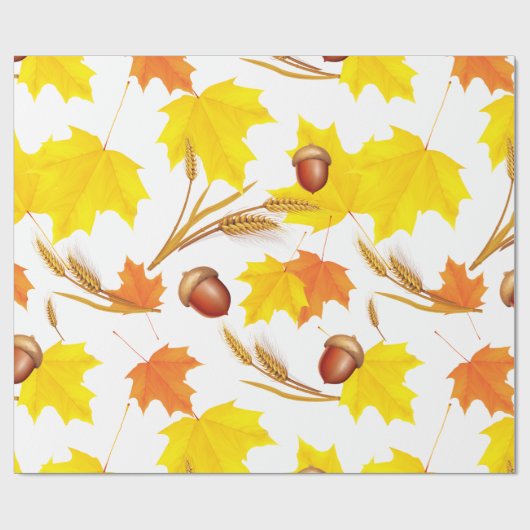 Papier Cadeau Automne d'or (Plat)