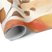 Papier Cadeau Automne Elegance Motif sans faille (Coin rond)