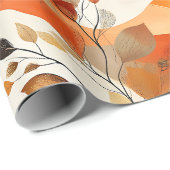 Papier Cadeau Automne Elegance Motif sans faille (Coin rond)