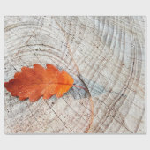 Papier Cadeau automne feuilles de chêne (Plat)