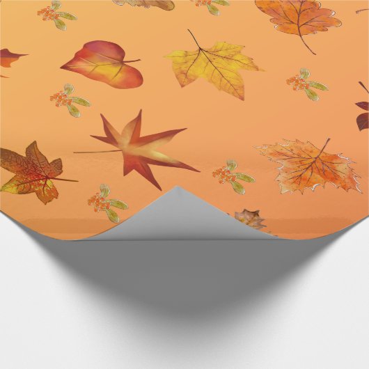 Papier Cadeau Automne Feuilles Motif automne (Coin)