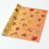 Papier Cadeau Automne Feuilles Motif automne (Déroulé)