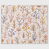 Papier Cadeau Automne Floral Motif sans couture. Doodle Plante, (Plat)