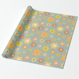 Papier Cadeau Automne Florales brillantes Léger sans âme Thanksg