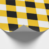 Papier Cadeau Automne Motif noir jaune et blanc (Coin)