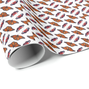 Papier cadeau Automne Papillon Frénésie
