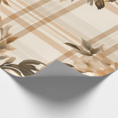 Papier Cadeau Automne Plaid Confortable Automne Design Motif (Coin)