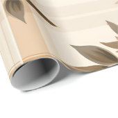 Papier Cadeau Automne Plaid Confortable Automne Design Motif (Coin rond)