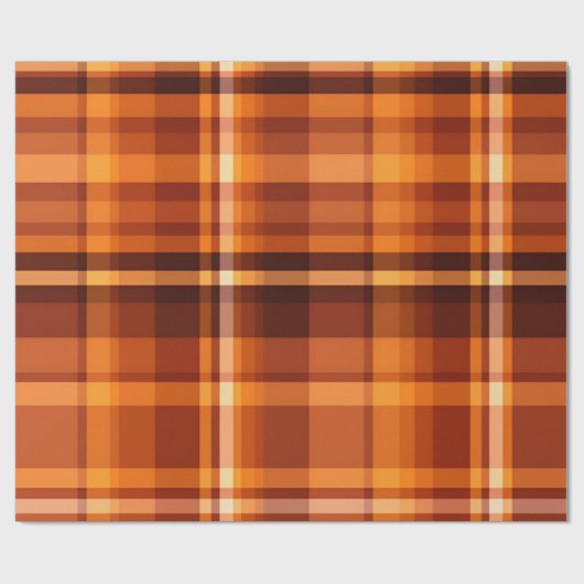 Papier Cadeau Automne Plaid Confortable Automne Design Motif (Plat)