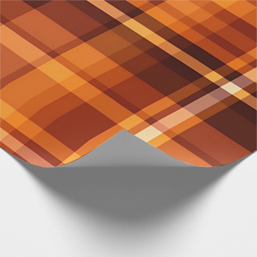 Papier Cadeau Automne Plaid Confortable Automne Design Motif (Coin)