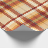Papier Cadeau Automne Plaid Confortable Automne Design Motif (Coin)