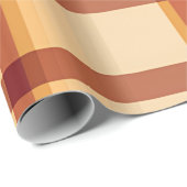 Papier Cadeau Automne Plaid Confortable Automne Design Motif (Coin rond)