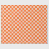 Papier Cadeau Automne Rétro Automne Orange Tartan Plaid (Plat)