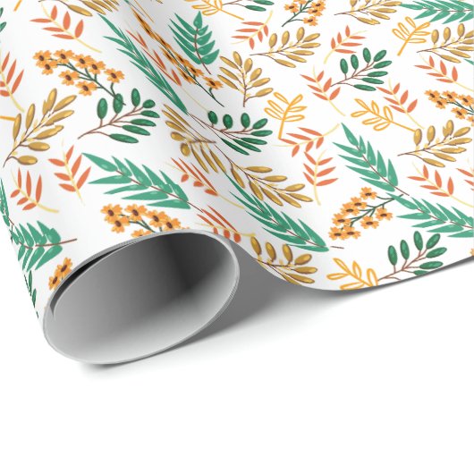 Papier Cadeau Automne Rustique (Coin rond)