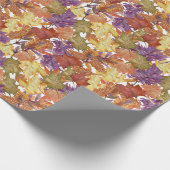 Papier Cadeau Automne Saison Automne Rustique Feuilles Arbre (Coin)