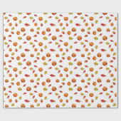 Papier Cadeau Automne Thanksgiving Automne Rustique Illustré À L (Plat)