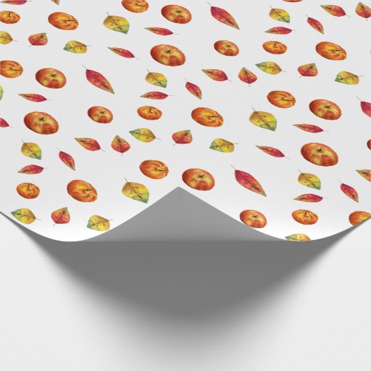 Papier Cadeau Automne Thanksgiving Automne Rustique Illustré À L (Coin)