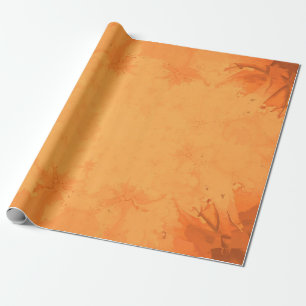 Papier Cadeau Automne Victorien Brown Orange Motif
