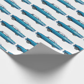 Papier Cadeau Automobile Chevrolet Bel Air Classic 1957 (Coin)