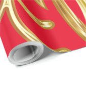 Papier Cadeau Autorité des cadeaux de Noël® (Coin rond)