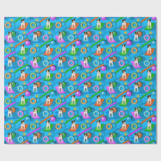 Papier Cadeau autre fête de la piscine Parson Jack Russell Terri (Plat)