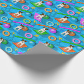 Papier Cadeau autre fête de la piscine Parson Jack Russell Terri (Coin)